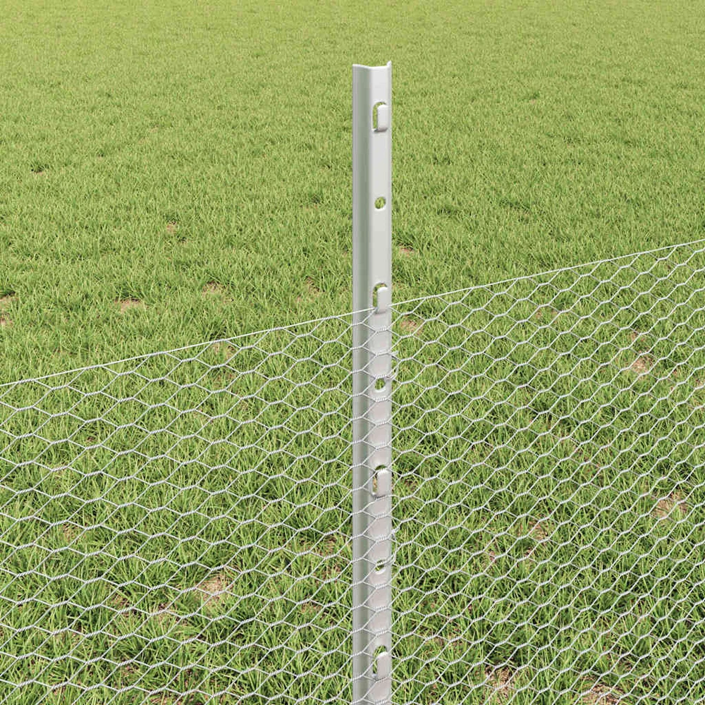 Hexagonal Fence with Post 10 x 0,5 m Galvanizuotas plienas