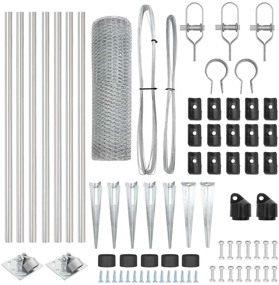 Hexagonal Fence with Post 10 x 0,5 m Galvanizuotas plienas