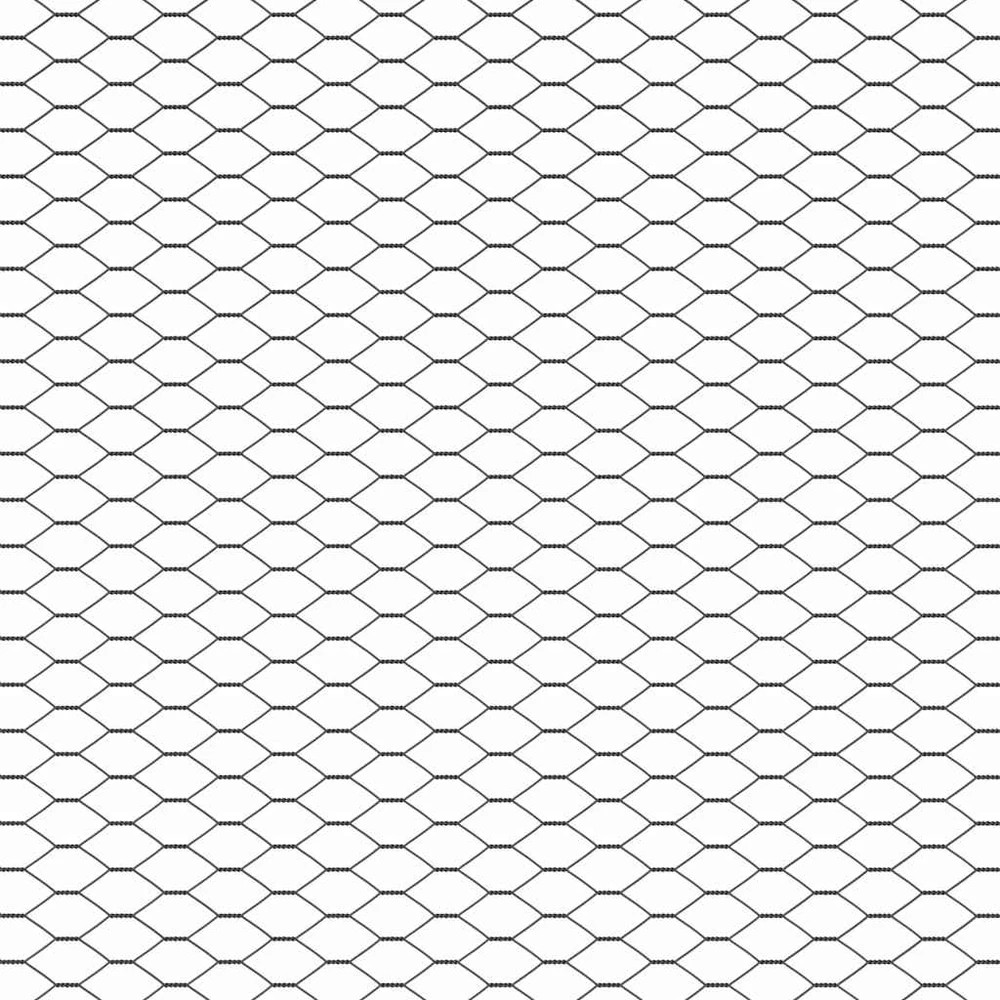 Hexagonal Fence with Post 10 x 0,6 m PVC dengtas plienas Pilka