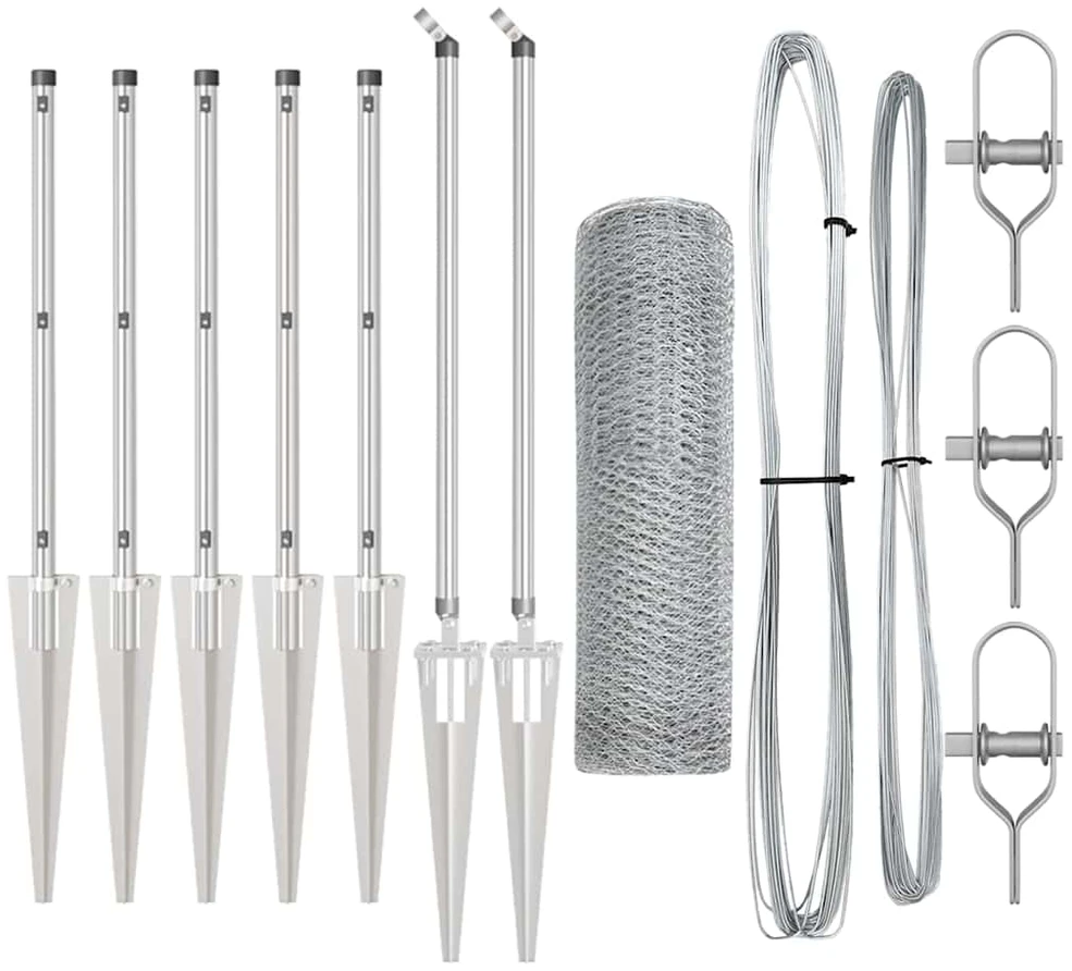 Hexagonal Fence with Post 10 x 1 m Galvanizuotas plienas