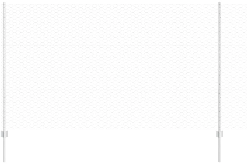 Hexagonal Fence with Post 10 x 1,4 m Galvanizuotas plienas