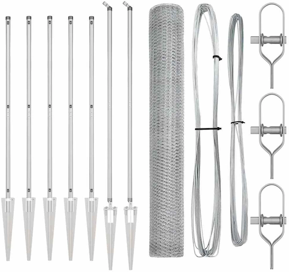 Hexagonal Fence with Post 10 x 1,4 m Galvanizuotas plienas