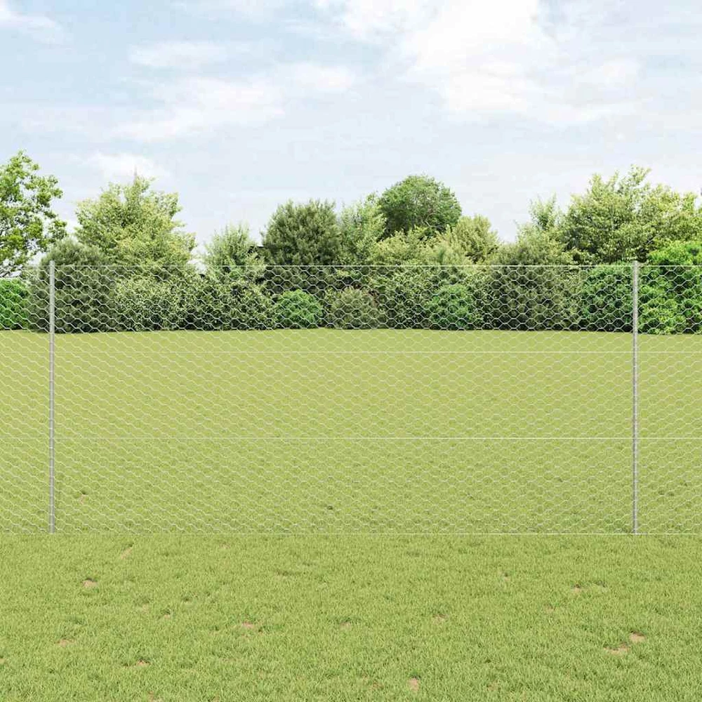 Hexagonal Fence with Post 10 x 1,4 m Galvanizuotas plienas