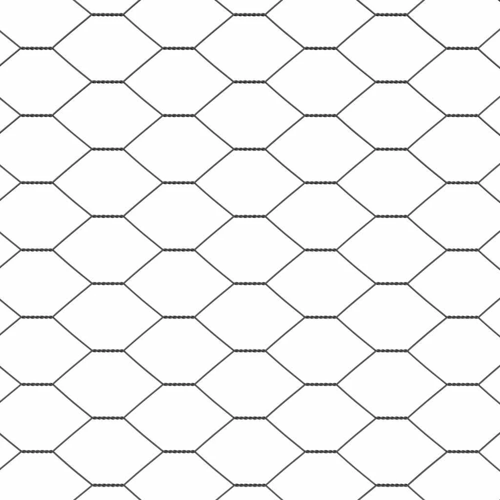 Hexagonal Fence with Post 10 x 1,4 m PVC dengtas plienas Pilka