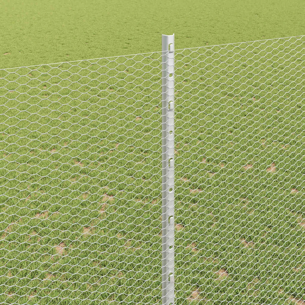 Hexagonal Fence with Post 10 x 1,5 m Galvanizuotas plienas
