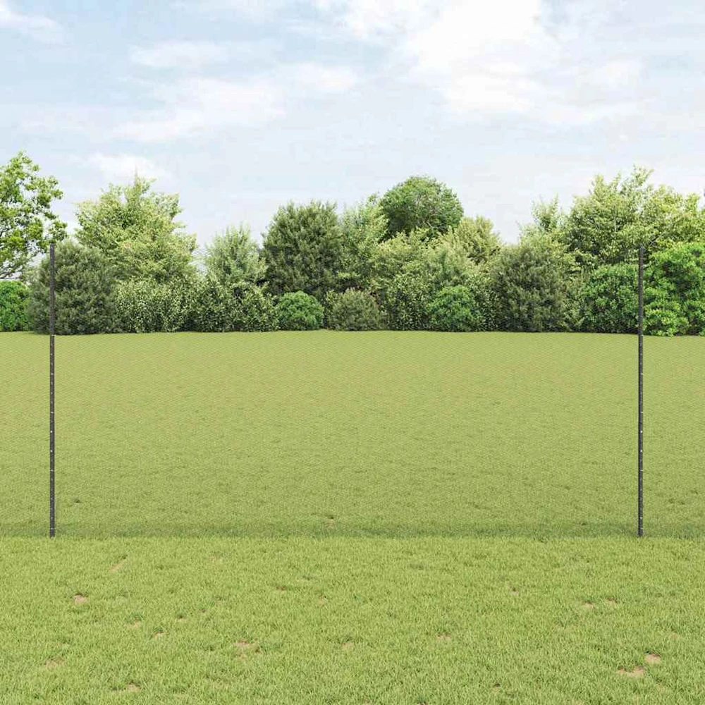 Hexagonal Fence with Post 10 x 1,6 m PVC dengtas plienas Pilka
