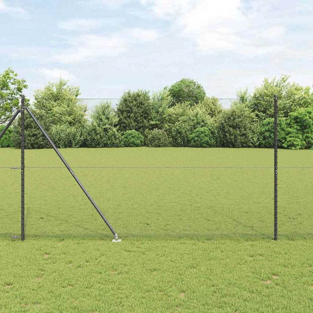 Hexagonal Fence with Post 10 x 1,6 m PVC dengtas plienas Pilka