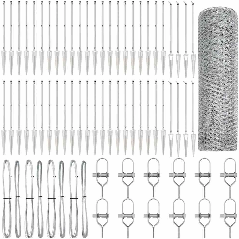 Hexagonal Fence with Post 100 x 0,4 m Galvanizuotas plienas