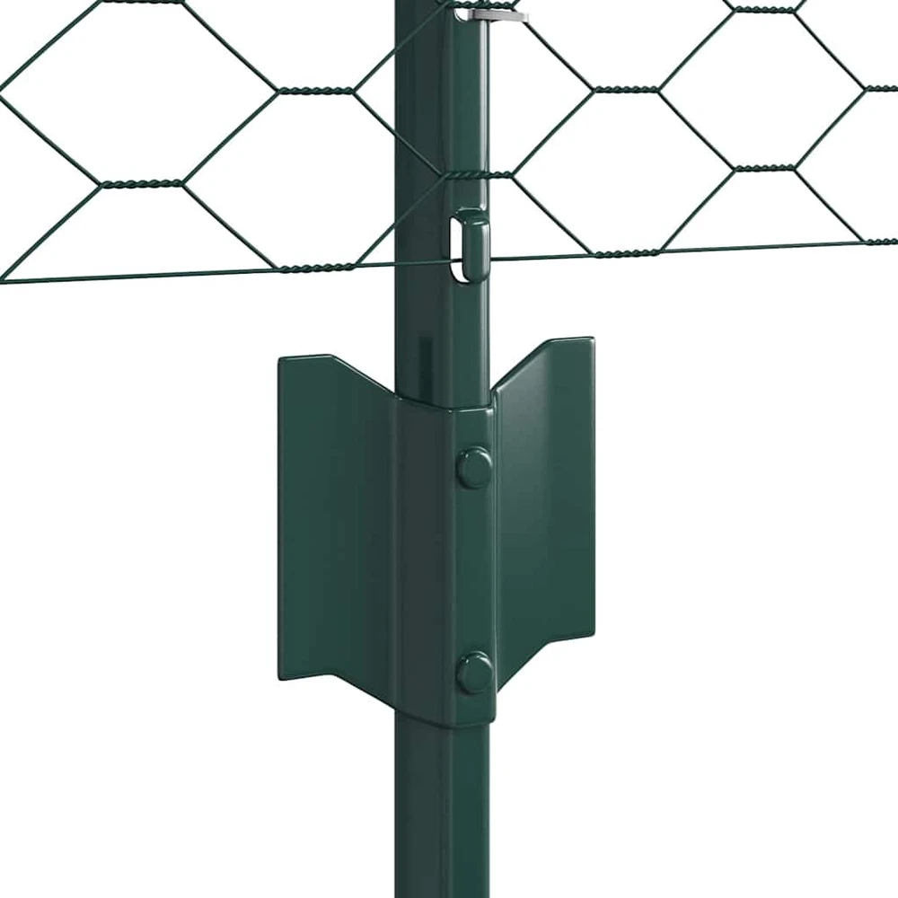 Hexagonal Fence with Post 100 x 0,5 m PVC dengtas plienas Žalia