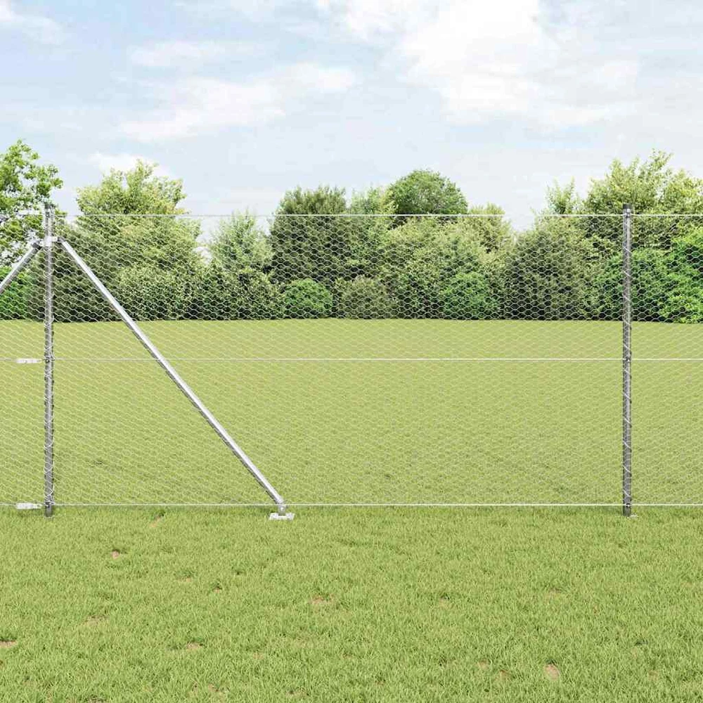 Hexagonal Fence with Post 100 x 1 m Galvanizuotas plienas