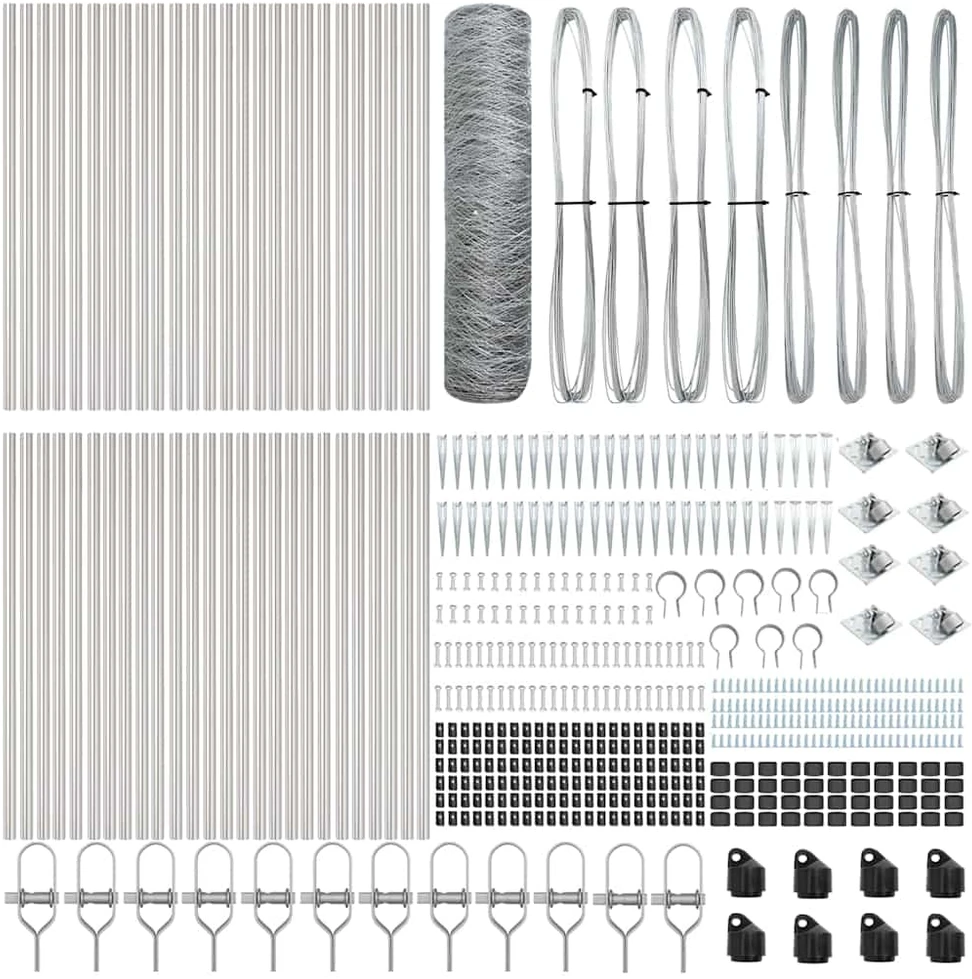 Hexagonal Fence with Post 100 x 1 m Galvanizuotas plienas