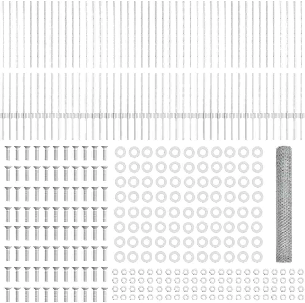 Hexagonal Fence with Post 100 x 1,2 m Galvanizuotas plienas