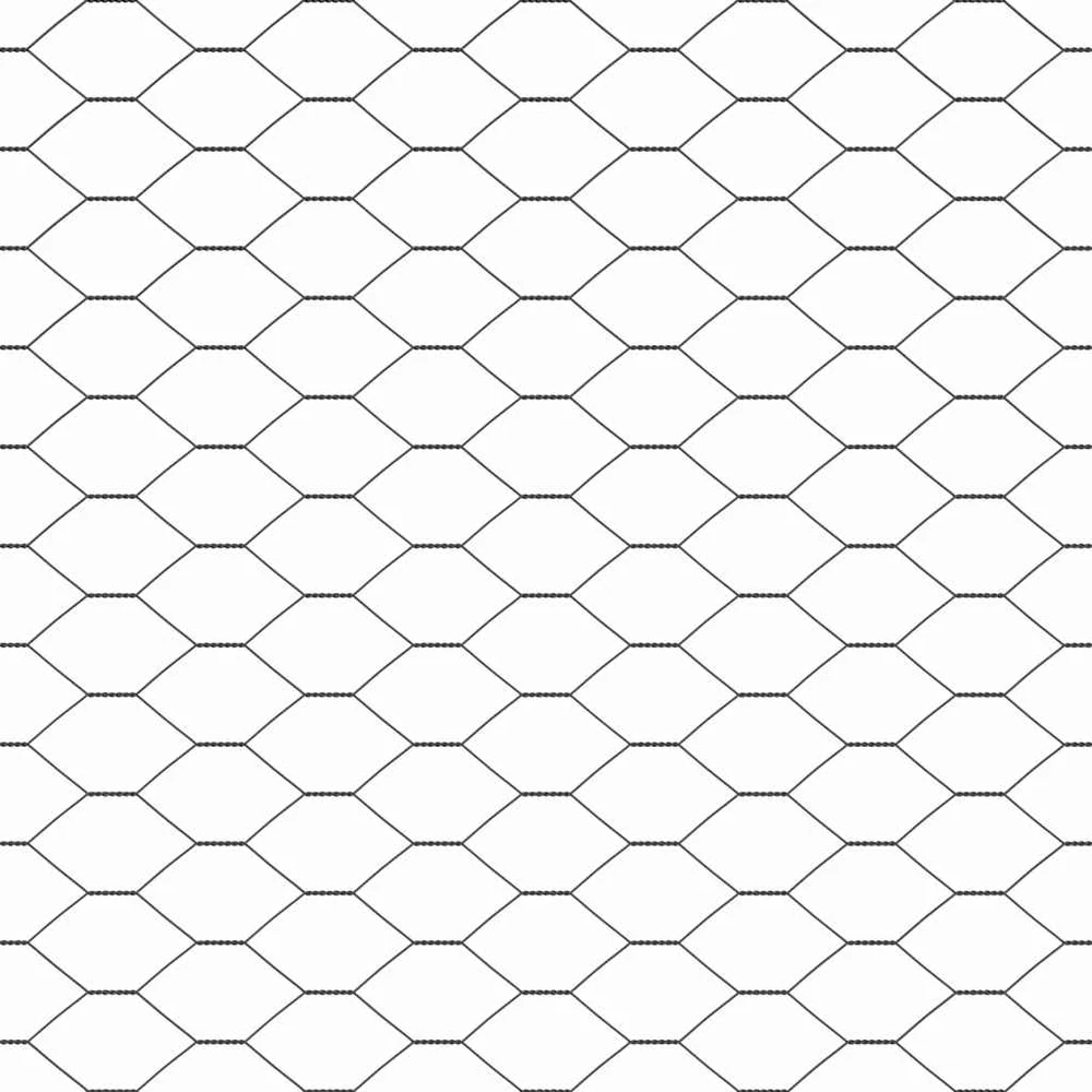 Hexagonal Fence with Post 100 x 1,2 m PVC dengtas plienas Pilka