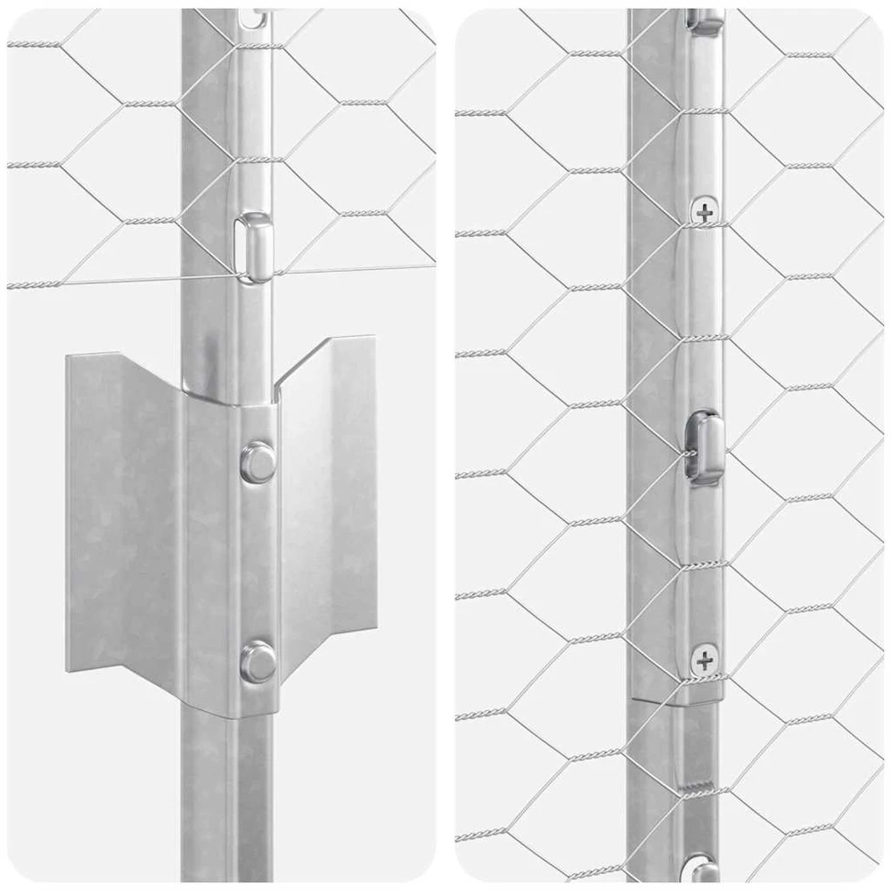 Hexagonal Fence with Post 100 x 1,4 m Galvanizuotas plienas
