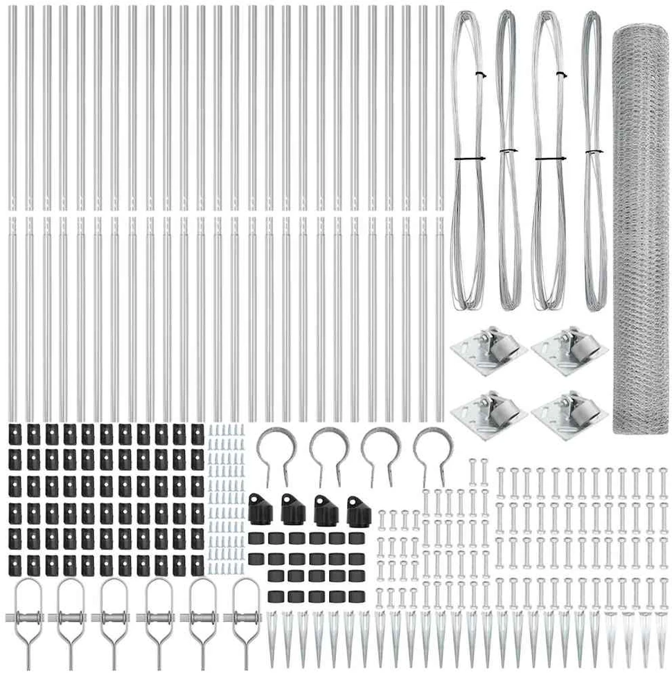 Hexagonal Fence with Post 100 x 1,4 m Galvanizuotas plienas
