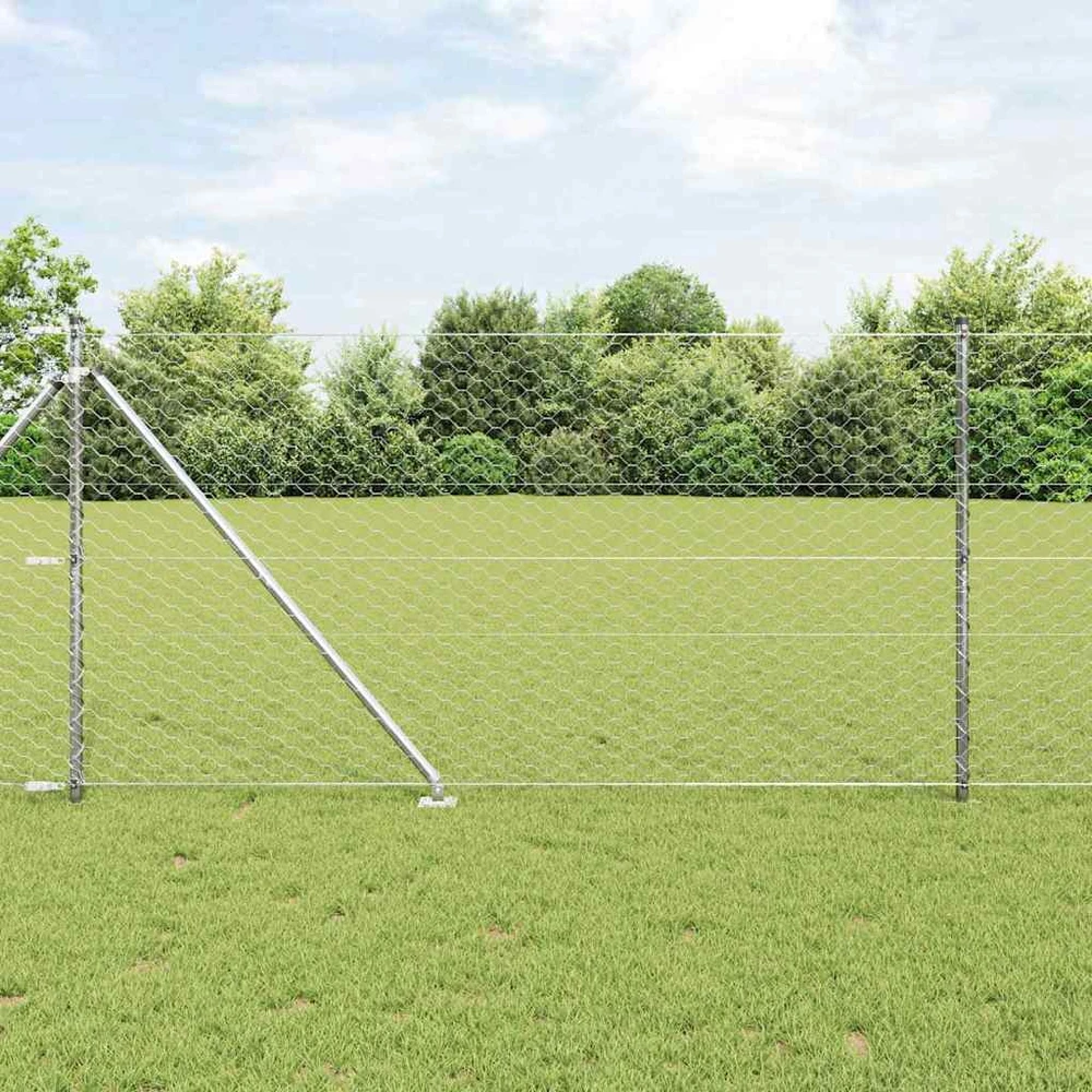 Hexagonal Fence with Post 100 x 1,4 m Galvanizuotas plienas