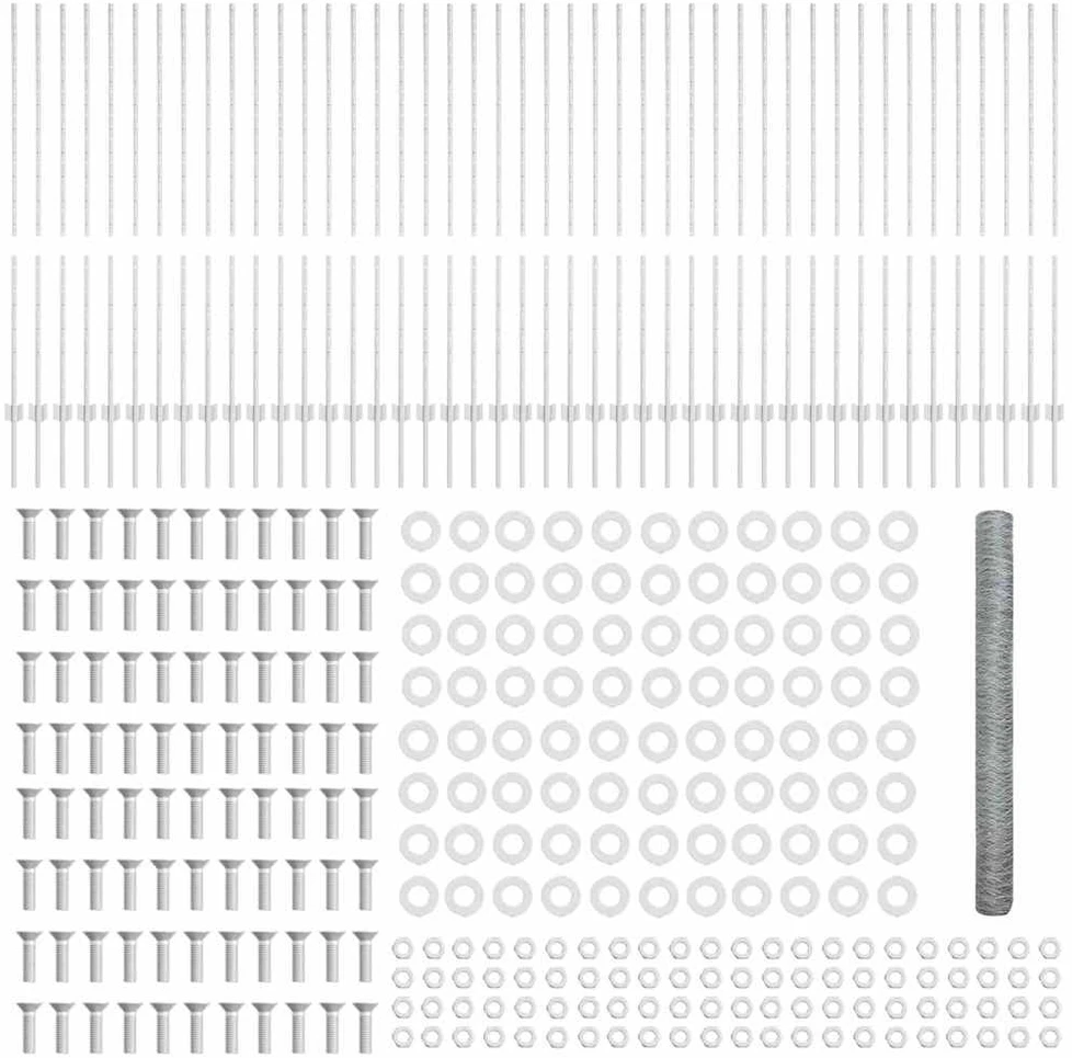Hexagonal Fence with Post 100 x 1,4 m Galvanizuotas plienas