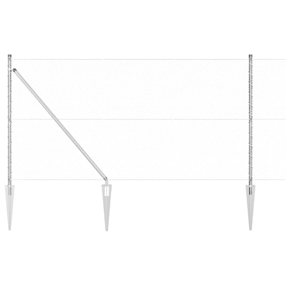 Hexagonal Fence with Post 100 x 1,4 m Galvanizuotas plienas