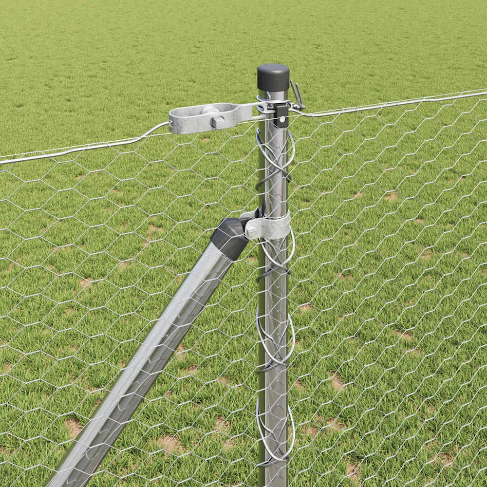 Hexagonal Fence with Post 100 x 1,4 m Galvanizuotas plienas