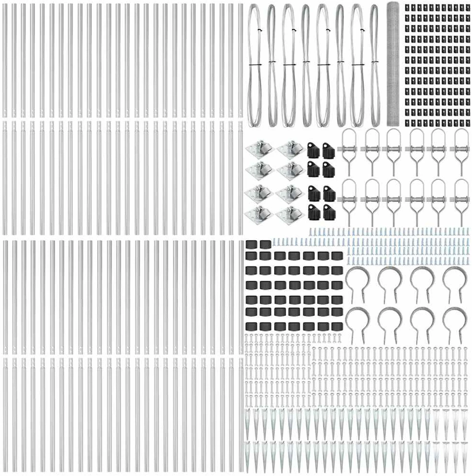 Hexagonal Fence with Post 100 x 1,5 m Galvanizuotas plienas