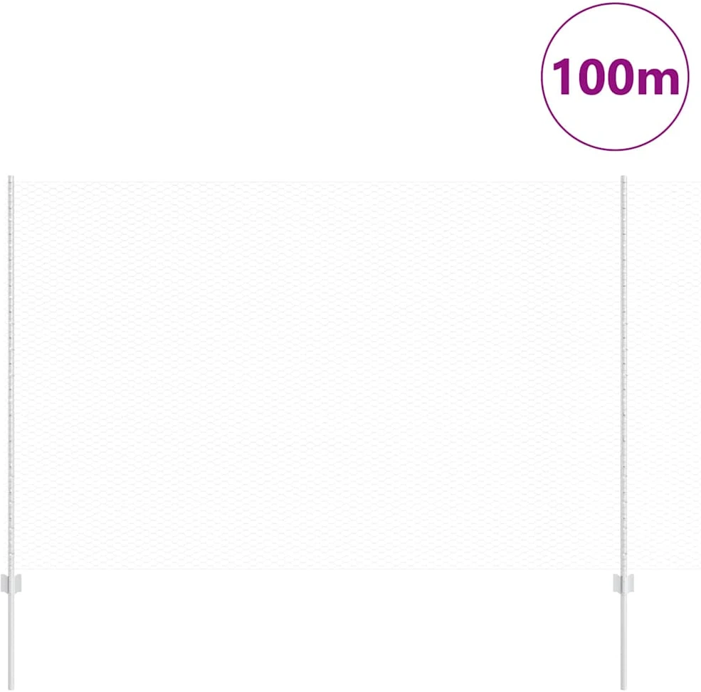 Hexagonal Fence with Post 100 x 1,5 m Galvanizuotas plienas