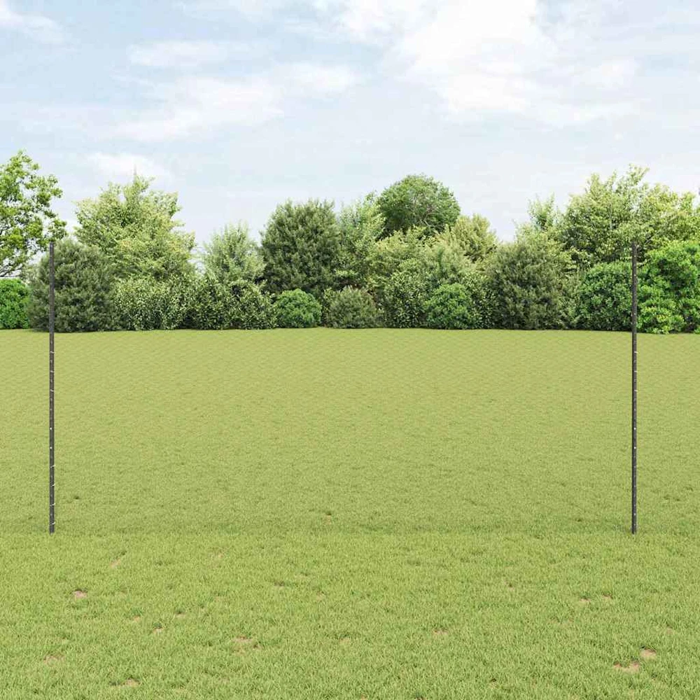 Hexagonal Fence with Post 100 x 1,5 m PVC dengtas plienas Pilka