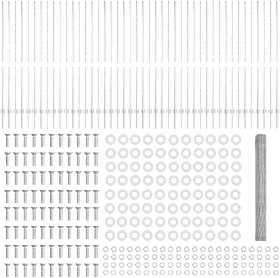 Hexagonal Fence with Post 100 x 1,6 m Galvanizuotas plienas