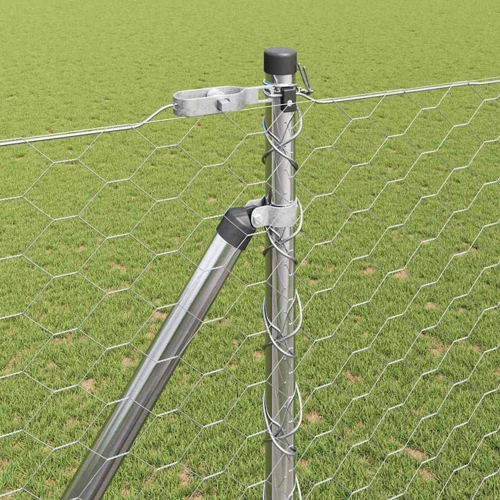 Hexagonal Fence with Post 100 x 1,6 m Galvanizuotas plienas