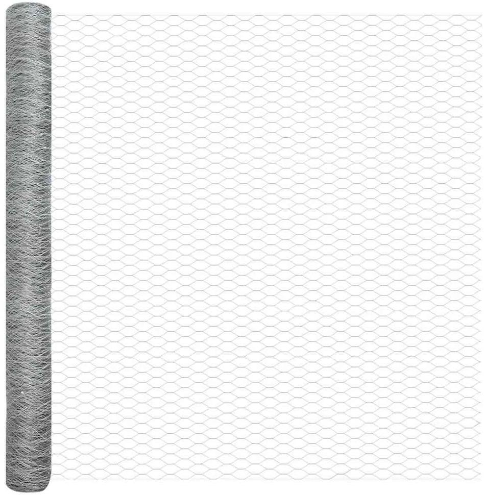 Hexagonal Fence with Post 100 x 1,6 m Galvanizuotas plienas