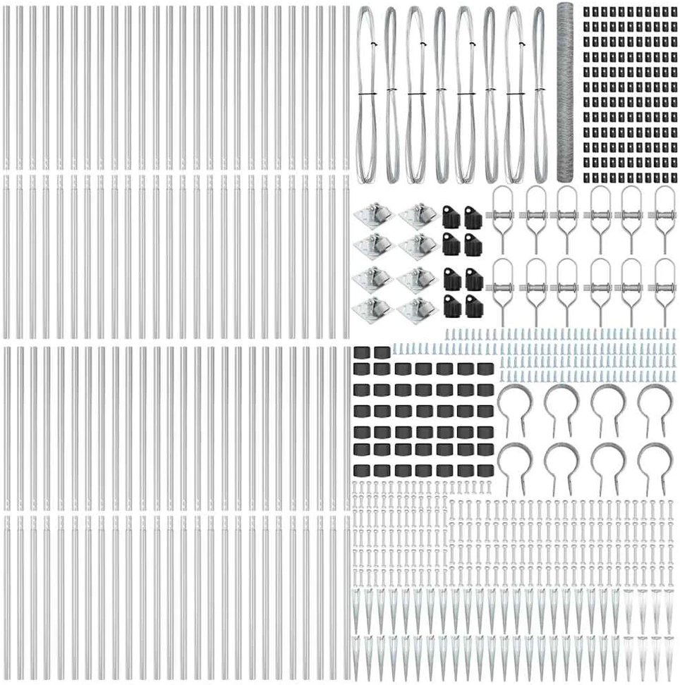 Hexagonal Fence with Post 100 x 1,6 m Galvanizuotas plienas