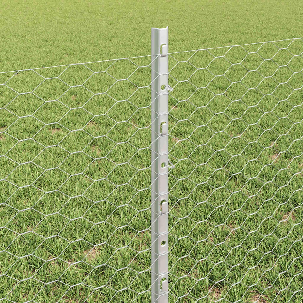 Hexagonal Fence with Post 25 x 0,6 m Galvanizuotas plienas