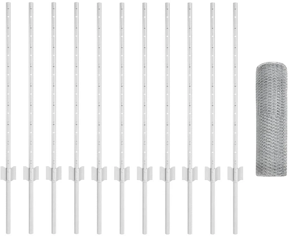 Hexagonal Fence with Post 25 x 0,8 m Galvanizuotas plienas