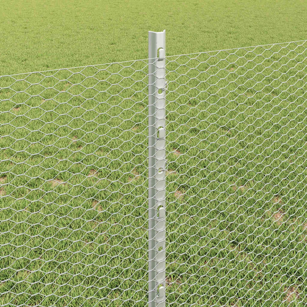 Hexagonal Fence with Post 25 x 0,8 m Galvanizuotas plienas