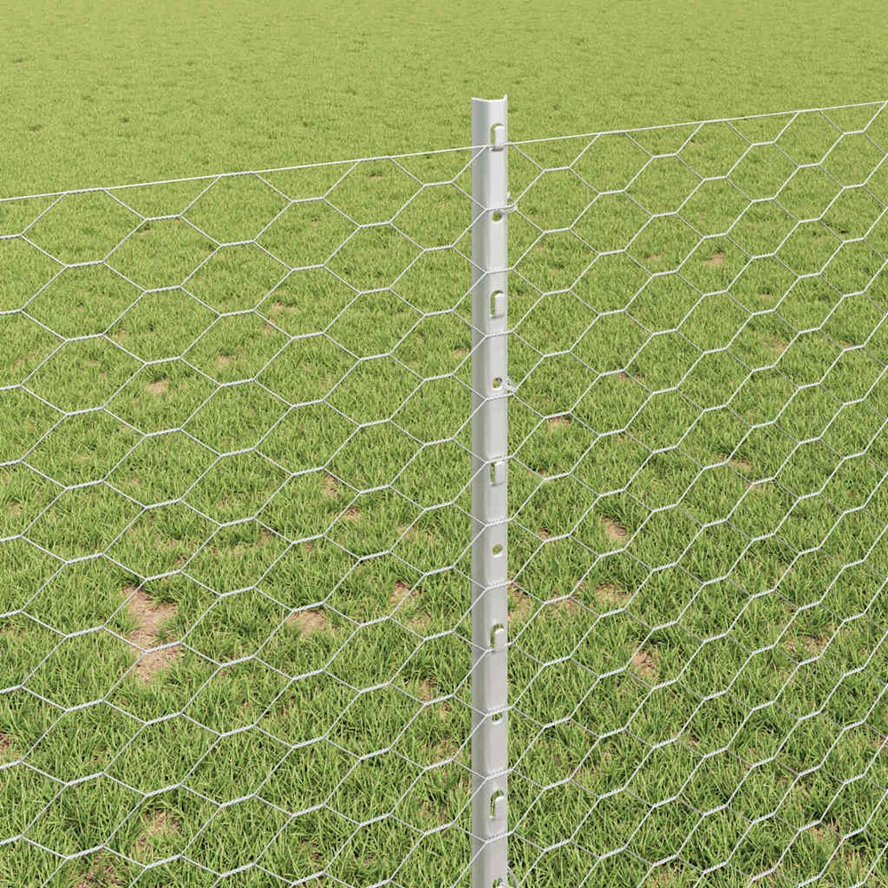 Hexagonal Fence with Post 25 x 1 m Galvanizuotas plienas