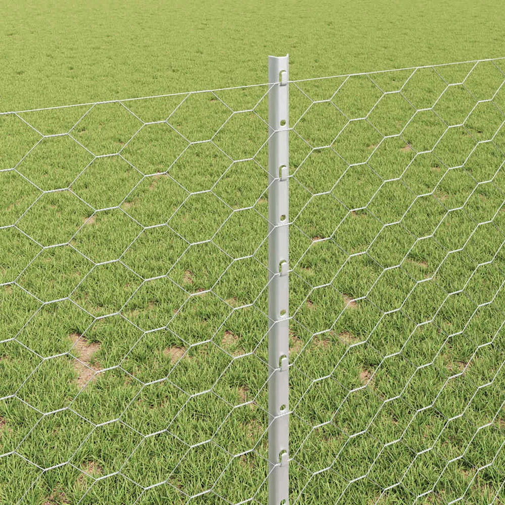 Hexagonal Fence with Post 25 x 1 m Galvanizuotas plienas