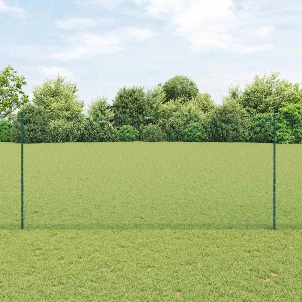 Hexagonal Fence with Post 25 x 1,4 m PVC dengtas plienas Žalia