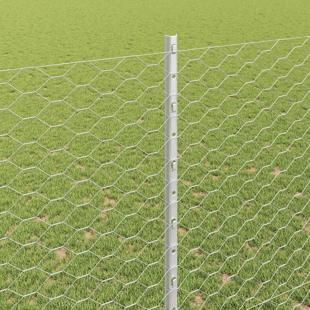 Hexagonal Fence with Post 25 x 1,5 m Galvanizuotas plienas