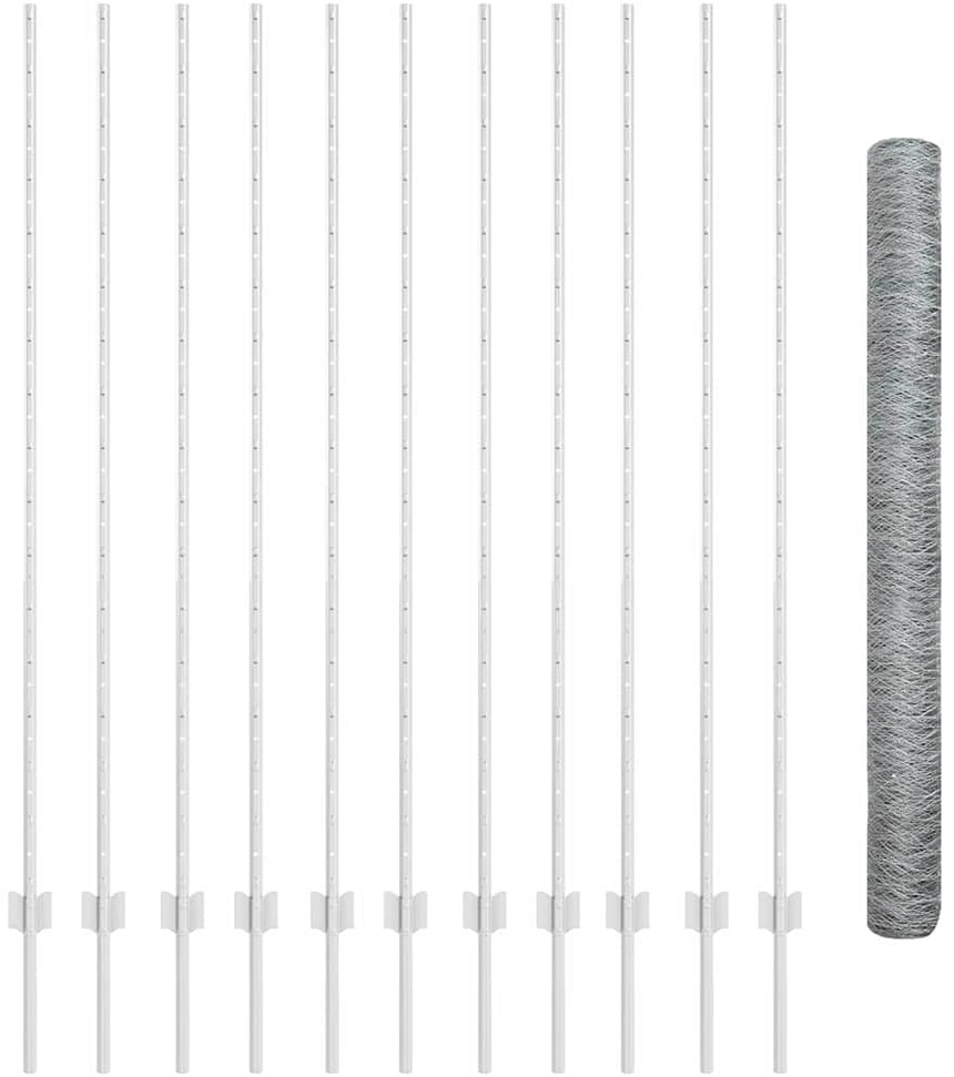 Hexagonal Fence with Post 25 x 1,5 m Galvanizuotas plienas