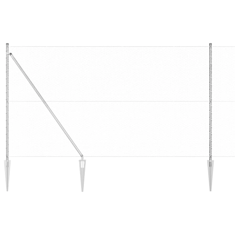 Hexagonal Fence with Post 25 x 1,5 m Galvanizuotas plienas
