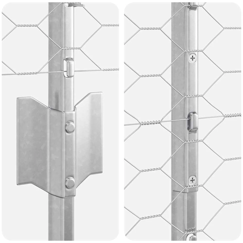 Hexagonal Fence with Post 25 x 1,5 m Galvanizuotas plienas