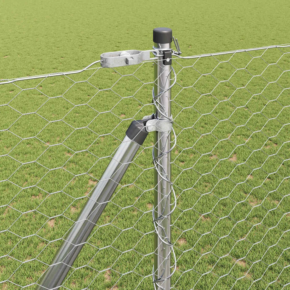 Hexagonal Fence with Post 25 x 1,5 m Galvanizuotas plienas