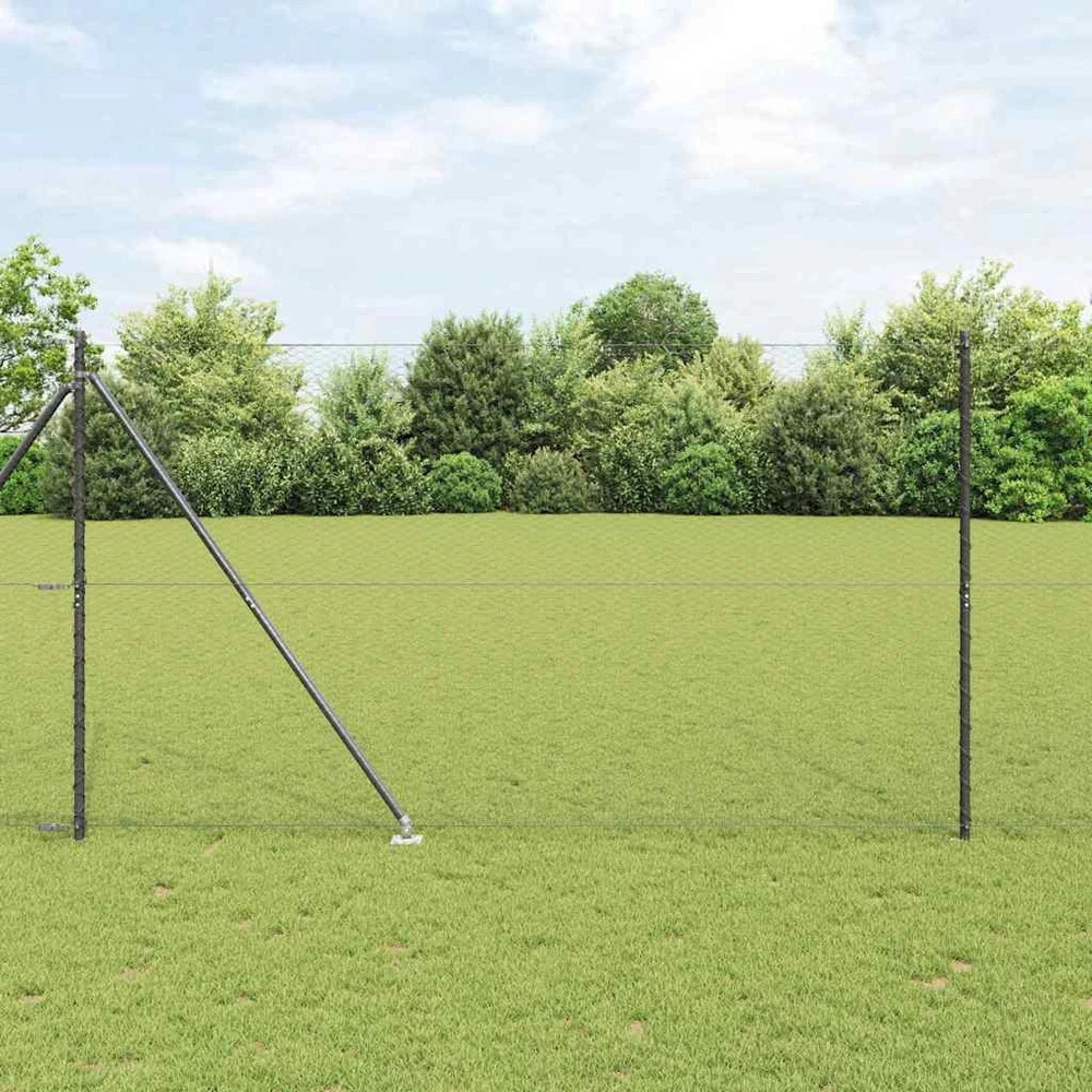 Hexagonal Fence with Post 25 x 1,6 m PVC dengtas plienas Pilka