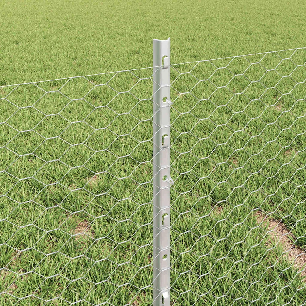 Hexagonal Fence with Post 50 x 0,4 m Galvanizuotas plienas