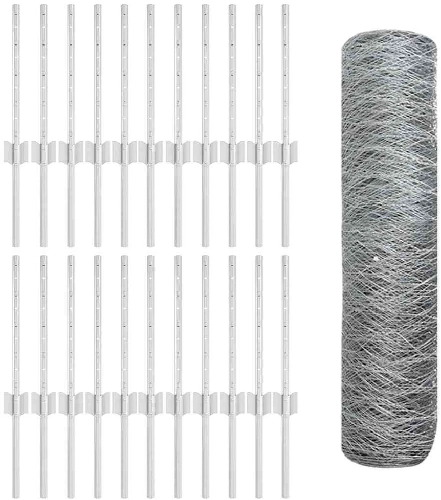 Hexagonal Fence with Post 50 x 0,4 m Galvanizuotas plienas