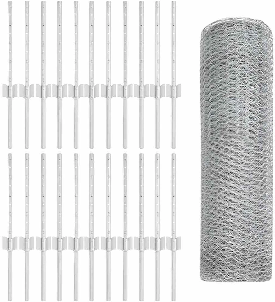 Hexagonal Fence with Post 50 x 0,4 m Galvanizuotas plienas