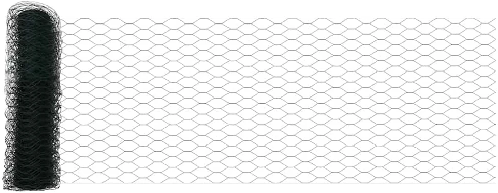 Hexagonal Fence with Post 50 x 0,4 m PVC dengtas plienas Žalia