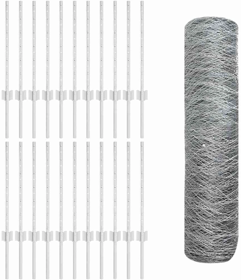 Hexagonal Fence with Post 50 x 0,5 m Galvanizuotas plienas