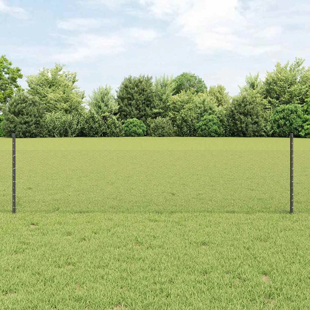 Hexagonal Fence with Post 50 x 0,5 m PVC dengtas plienas Pilka