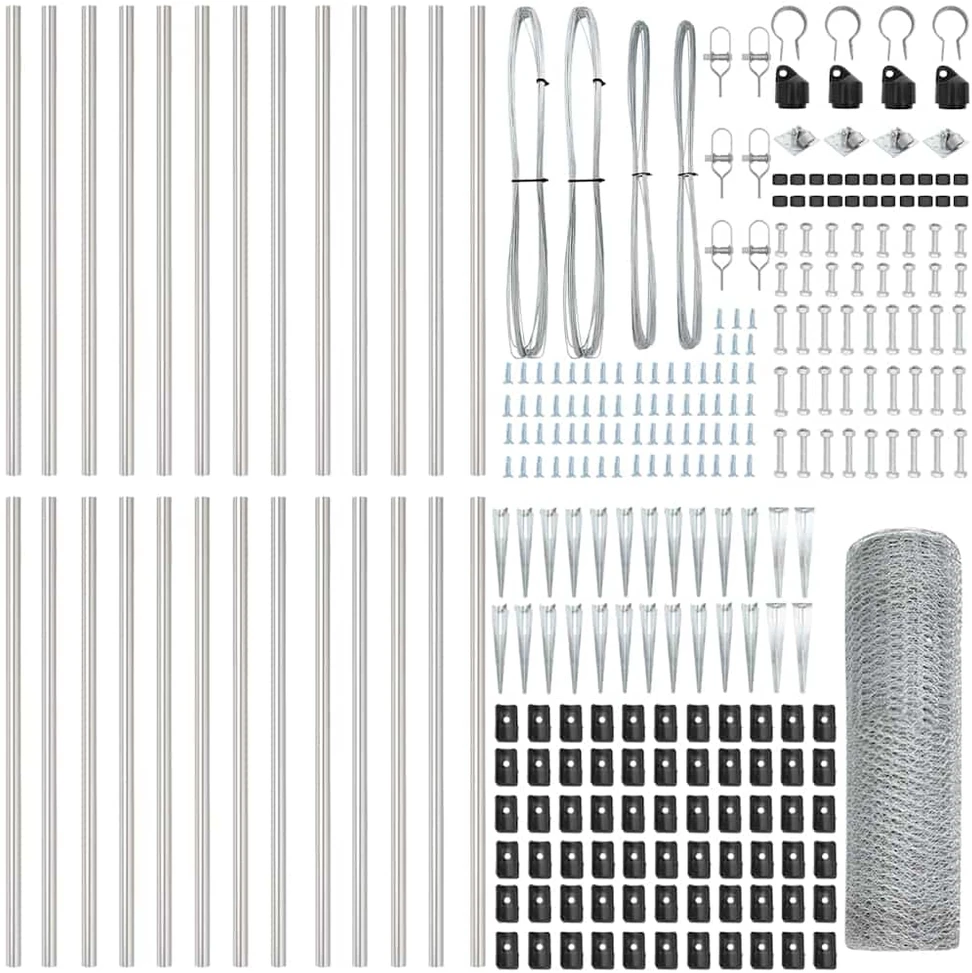 Hexagonal Fence with Post 50 x 0,6 m Galvanizuotas plienas