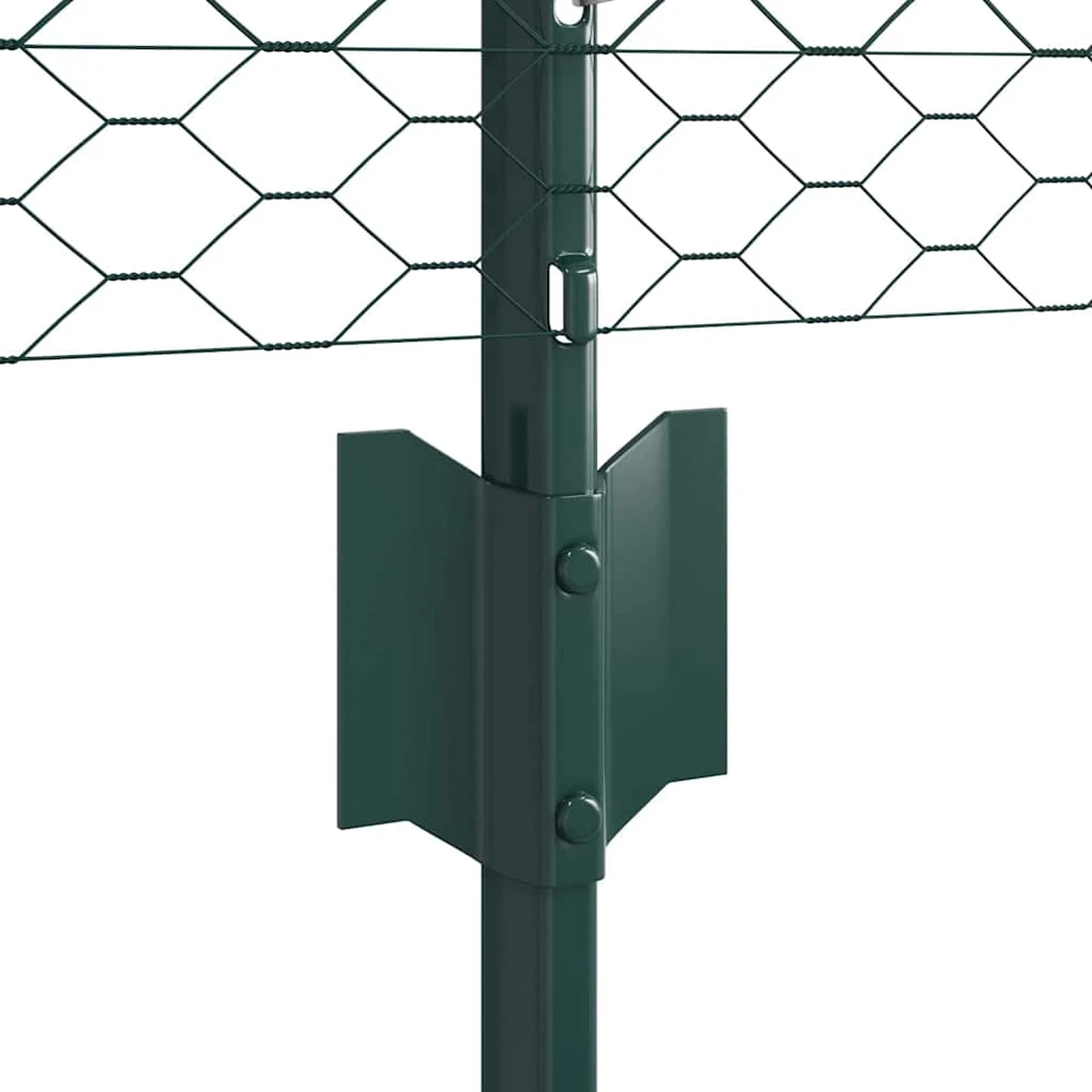 Hexagonal Fence with Post 50 x 0,6 m PVC dengtas plienas Žalia